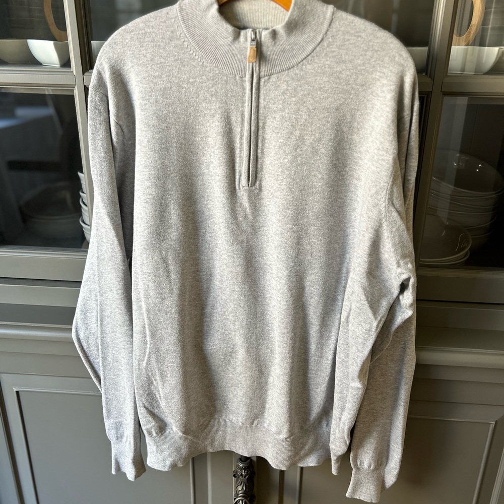Peter Millar Light Gray Crewneck Sweater